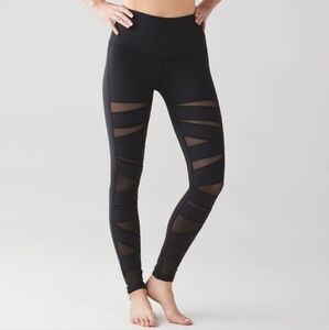 Lululemon Black High Rise Wunder Under Tech Mesh Leggings size 4